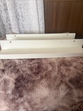 IKEA Neutral White Floating Wall Shelf x2-